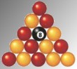 Position des billes billard 8 pool