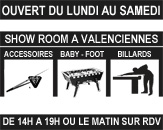 show room billard Valenciennes, livraison France et Belgique