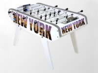 La Passion du Billard, baby-foot Bonzini New York blanc.