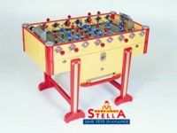 Baby foot professionnel: La Passion du Billard baby foot stella Champion Rétro jaune avec monnayeur.