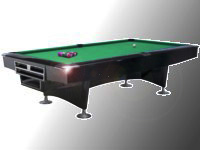 Table de Billard Am�ricain de comp�tition Challenger noir laqu� tapis vert