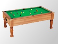 Billard 8 pool elegance monarch 7 pieds tapis vert teinte noyer clair.