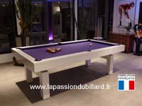 billard de salon et de style: Billard Design Arcade laque blanc livre pres de Lille.