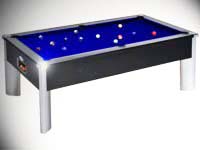 Billard fusion monarch pieds aluminium tapis bleu