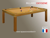 billard table: Billard transformable en table design Oxygene laque dore tapis gold
