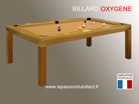 Billard transformable en table design Oxygene laque dore tapis gold