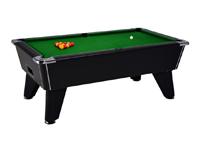 billard 8 pool anglais, américain: Billard blackball Oméga Domestic 2.0 Noir 7Ft tapis vert.
