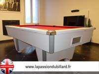 Billard sans monnayeur Domestic blanc pour particuliers et collectivités.