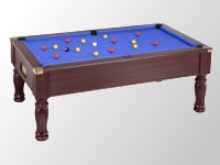 Billard table premier prix supreme dpt superleague: billard anglais monarch tapis bleu teinte acajou