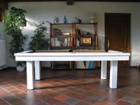 billard de salon et de style: Billard americain transformable en table modele Loft blanchi Valenciennes