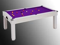 billard windsor table blanc tapis violet