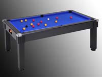 Billard avec et sans monnayeur ardoise: billard moderne windsor noir tapis bleu