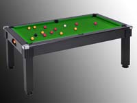 billard pool anglais transformable en table windsor noir tapis vert