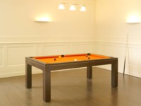 Billard moderne Eos pieds droits chene wenge lisere aluminium a Valenciennes