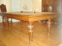 billard transformable en table: Billard Louis Philippe chene massif transformable table, francais, americain tapis belge