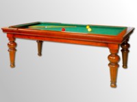 Billard Louis Philippe kotibe massif merisier transformable table, francais, tapis vert