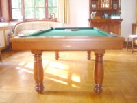 Billard Manoir chene massif fonce americain transformable carambole