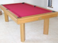 Billard en chene Elegance tapis bordeau pool americain