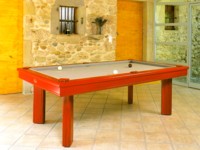 billard de style: Billard  Elegance transformable en billard francais ligne moderne kotibe massif rouge