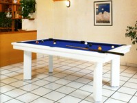 Billard laque blanc pool americain Elegance contemporain 