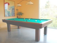 billard design: Billard Le Competition americain 2m60 teinte acajou transformable en francais