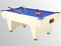 billard domestic pool country sans monnayeur blanc tapis bleu