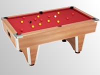 billard domestic pool country  sans monnayeur chataignier tapis bordeau