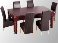 billard table: Billard pool anglais Majestic acajou plateau table transformable