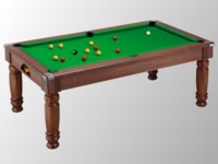 billard table de salle a manger: Billard pool anglais Majestic ch�ne fonc� tapis vert