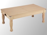 billard table de salle a manger: Billard pool anglais Regal ch�ne claire transformable en table tapis bleu