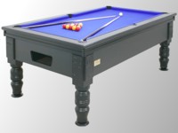 Table de billard pool anglais Westbury noir tapis bleu