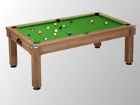 billard 8 pool anglais, américain: billard pool pieds carrés Windsor chataignier tapis vert