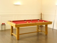 billard français, billard carambole: billard americain francais Rustic chene dore massif table de ferme tapis bordeau