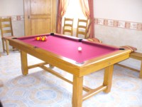 billard table de salle a manger: billard Rustic 3 en 1 francais americain table de ferme chene livre en Flandres