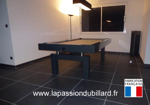 Photo et descriptif: Billard de style design Arcade gris anthracite livre a Douai.