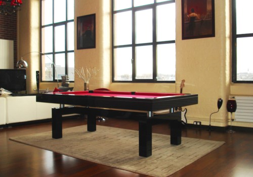 Photo et descriptif: Billard laque noir Arcade design region de Liege