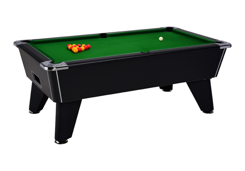 Photo et descriptif: Billard blackball Oméga Domestic 2.0 Noir 7Ft tapis vert.