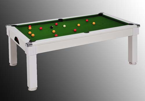 Photo et descriptif: billard table pas cher windsor blanc tapis vert