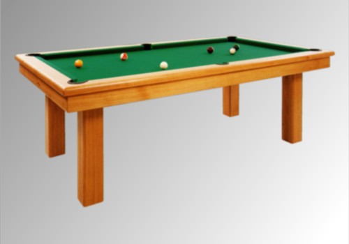 Photo et descriptif: Billard pool americain Loft 2m30 chene massif moyen tapis simonis vert