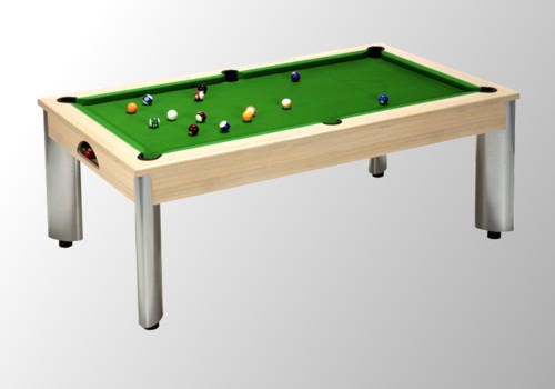 Photo et descriptif: billard pool moderne Fusion chêne claire tapis vert