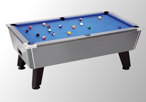 Photo et descriptif: Billard pool winners carbone tapis bleu sans monnayeur