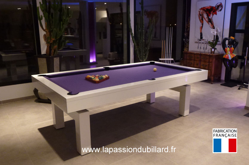 Billard Design Arcade laque blanc livre pres de Lille.