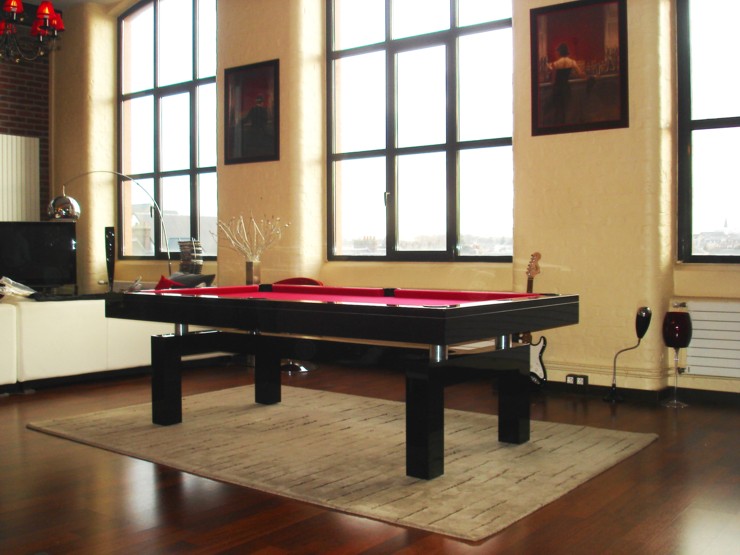 Billard laque noir Arcade design region de Liege