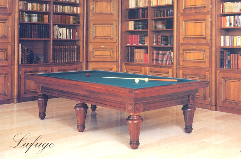Billard Chambord francais 3m10 de style pieds tournes kotike massif teinte merisier