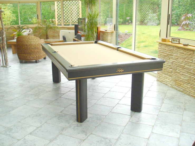 Billard americain Elegance contemporain chene massif teinte ebene avec rechampi livraison sur Caudry