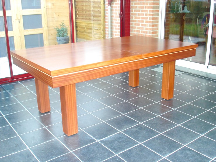 Billard Soho contemporain 2m10 pool americain palissandre avec plateau table a Valenciennes