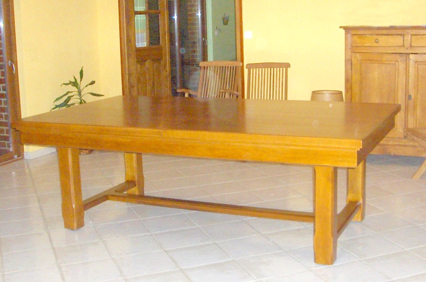 billard Rustic chene fonce massif plateau table de ferme livraison en Somme